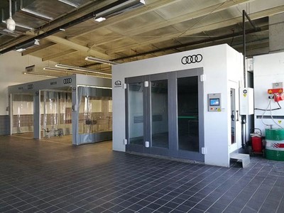  Station de préparation + Cabine de peinture pour l’atelier Audi